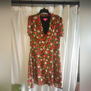 Betsey Johnson floral dress.